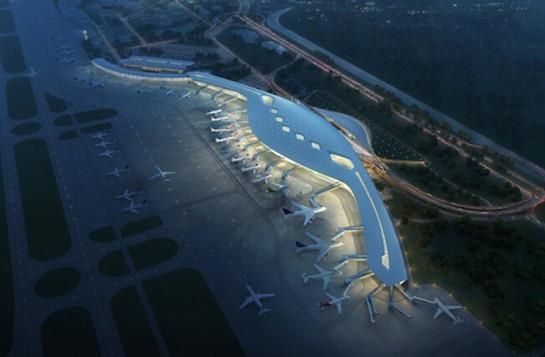 寧波櫟社機場三期開工1年 貝殼狀大廳已具雛形385657_ 寧波櫟社機場三期開工1年 貝殼狀大廳已具雛形