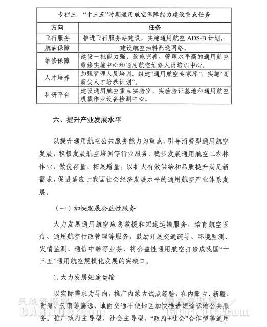 通用航空“十三五”發(fā)展規(guī)劃。 通用航空“十三五”發(fā)展規(guī)劃。